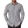 COOFANDY Mens Oxford Shirt Cotton Long Sleeve Regular-Fit Dress Shirt Wrinkle Free Casual Button Down Shirts(Light Gray)