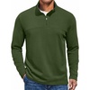 COOFANDY Mens Quarter Zip Pullover Sweater Mock Neck Sweatshirt Casual Polo(Army Green)