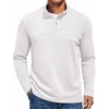 COOFANDY Mens Quarter Zip Pullover Sweater Mock Neck Sweatshirt Casual Polo(White)
