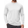 COOFANDY Mens Thermal Fleece Shirt Mock Turtle Neck Base Layer Long Sleeve Athletic Warm Undershirt(02 Bleached)