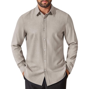 COOFANDY Mens Oxford Shirt Cotton Long Sleeve Regular-Fit Dress Shirt Wrinkle Free Casual Button Down Shirts(Khaki)