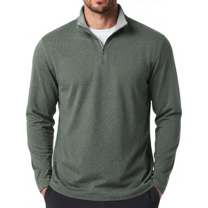 COOFANDY Mens Quarter Zip Pullover Golf Shirts Casual Mock Neck Sweatshirt(Dark Green)