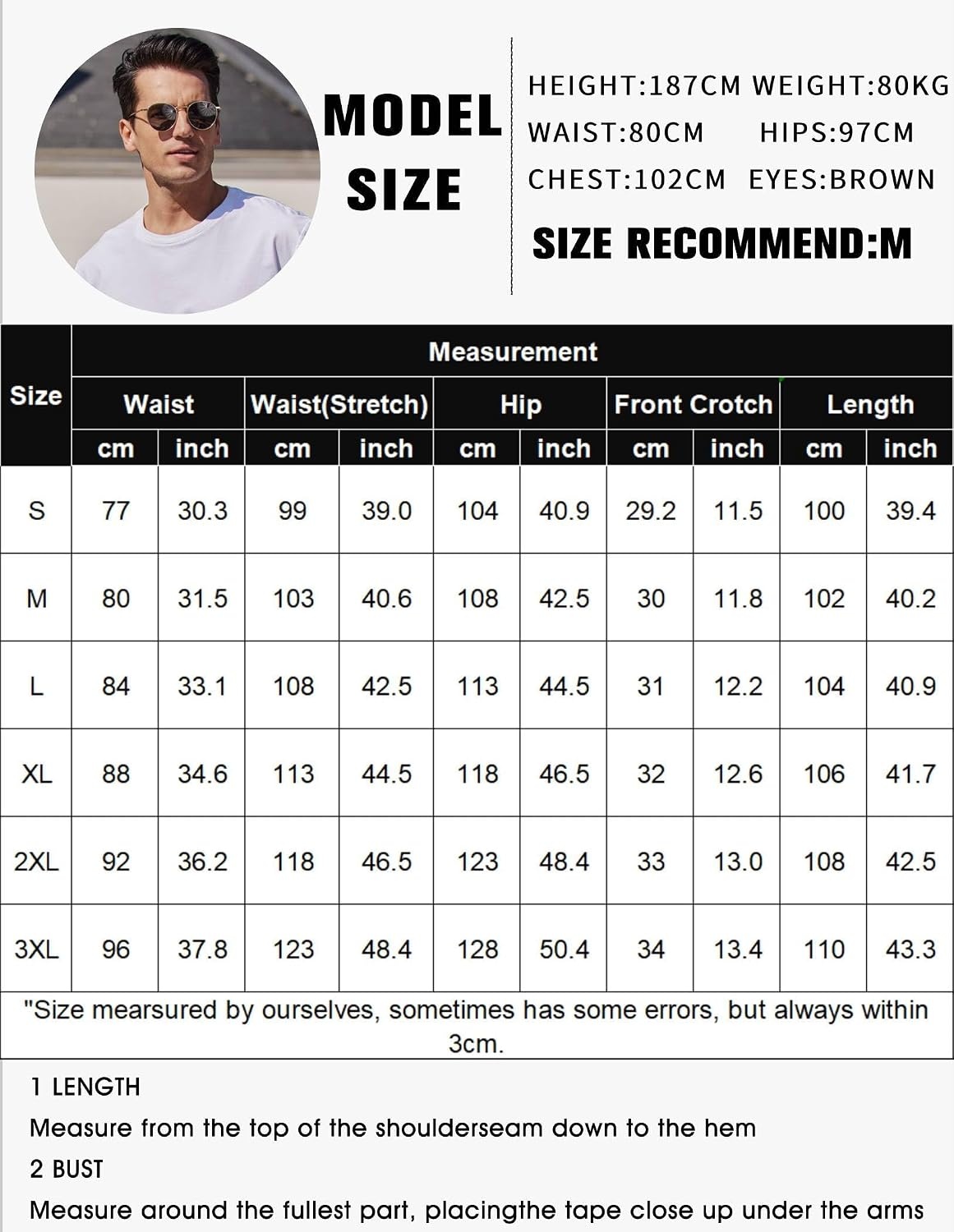 image:imageCOOFANDY Mens Casual Joggers Cotton Elastic Drawstring Chino Cargo PantsWhite