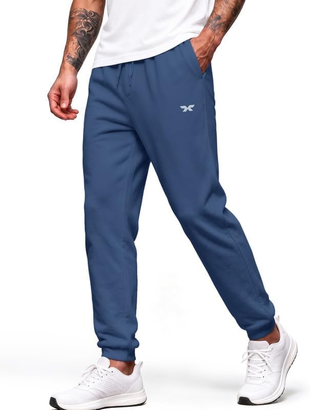 image:imageCOOFANDY Mens FleeceLined Sweatpants Loose Fit Joggers with PocketsBlue
