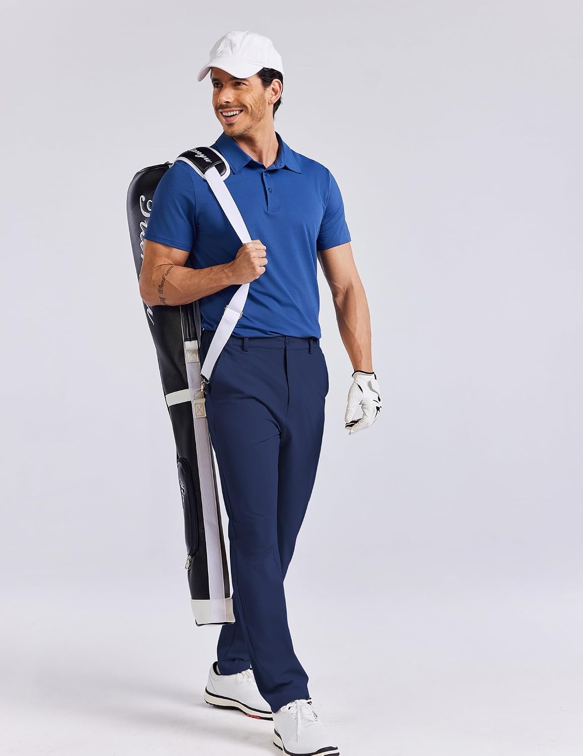 image:imageCOOFANDY Mens Golf Pants 303234 Stretch Work Dress Pant with 4 PocketsNavy Blue