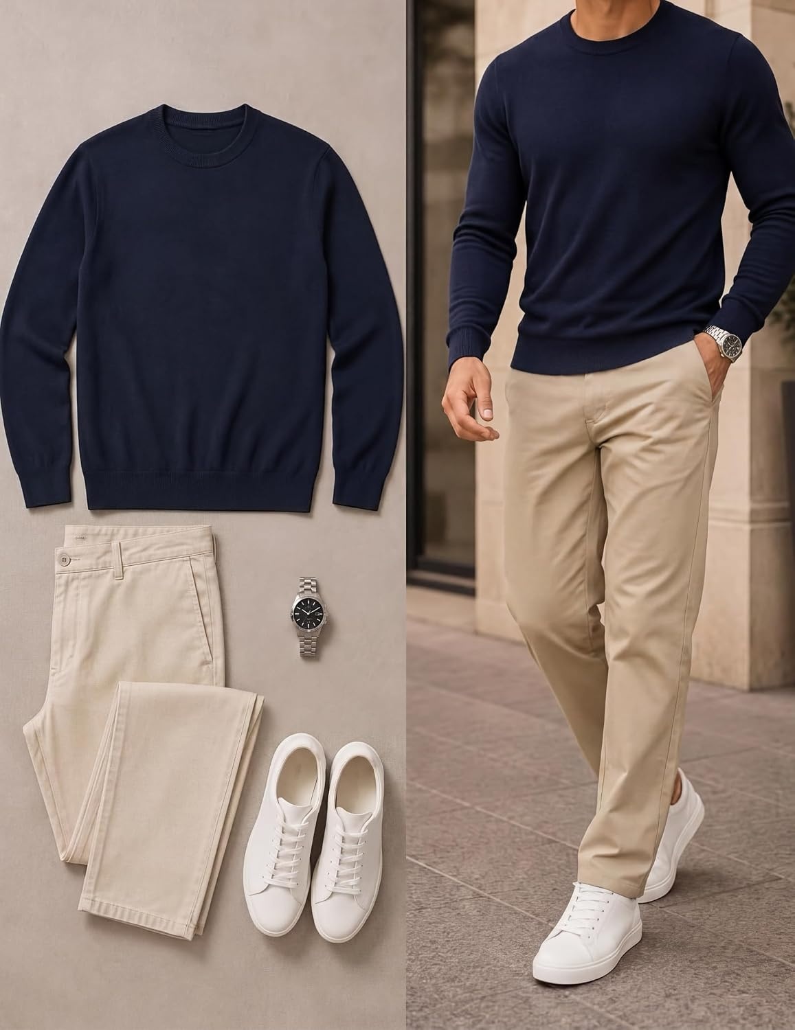 image:imageCOOFANDY Mens Khaki Pants Relaxed Fit Stretch Chinos Straight Dress SlacksLight Khaki