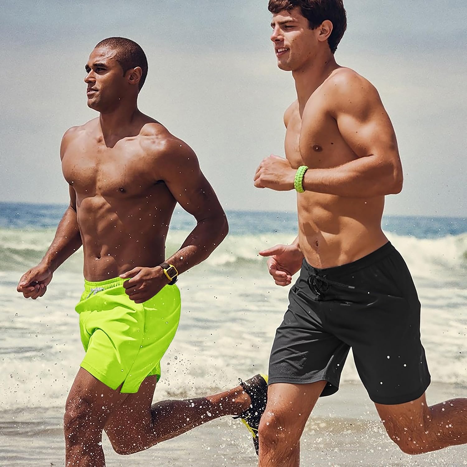 image:imageCOOFANDY Mens Swim Trunks Quick Dry Board Shorts Swimwear Bathing SuitLemon Green