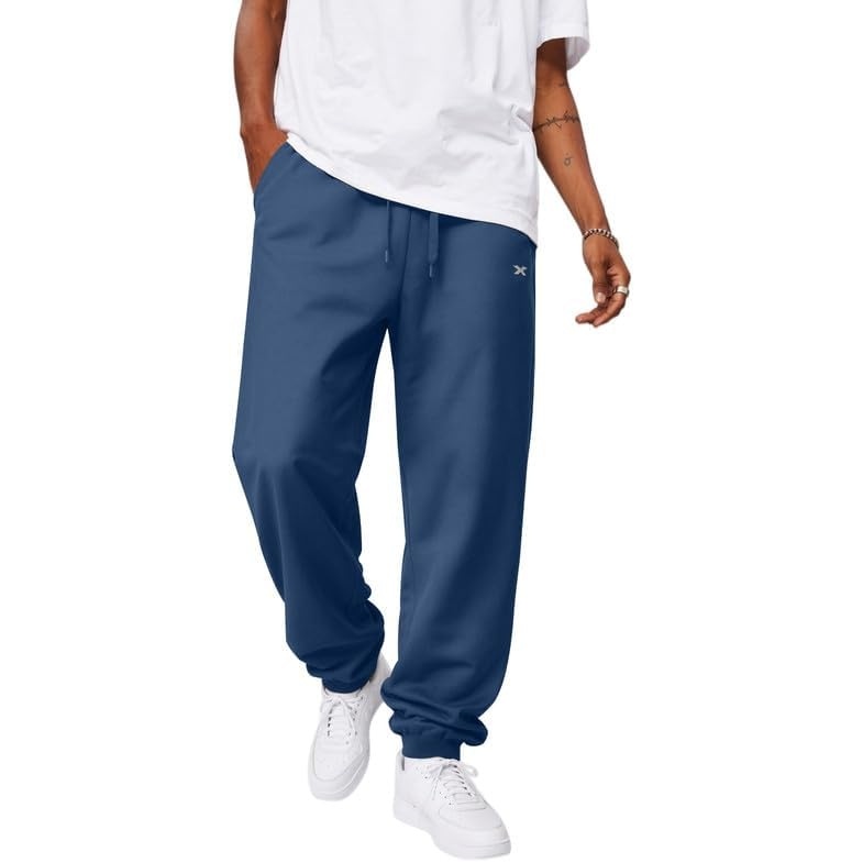 image:imageCOOFANDY Mens FleeceLined Sweatpants Loose Fit Joggers with PocketsBlue