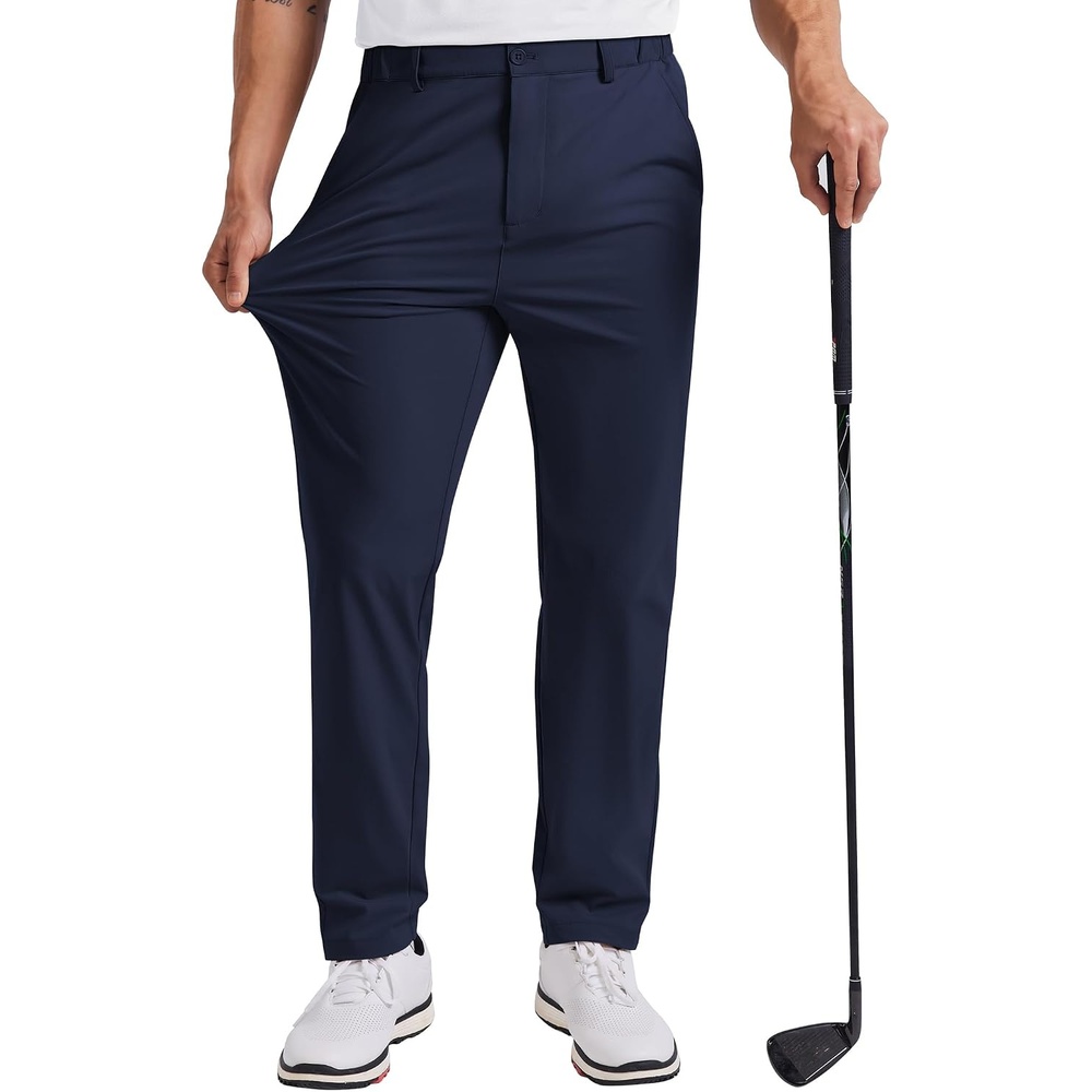 image:imageCOOFANDY Mens Golf Pants 303234 Stretch Work Dress Pant with 4 PocketsNavy