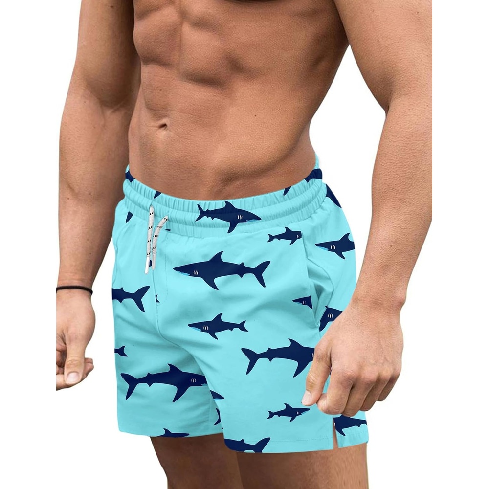 image:imageCOOFANDY Mens Swim Trunks Quick Dry Board Shorts Swimwear Bathing SuitP Shark Green