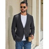COOFANDY Men Casual Blazer Wrinkle Free Sports Coat One Button Suit Jacket(Black)