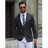 COOFANDY Men Casual Blazer Wrinkle Free Sports Coat One Button Suit Jacket(Black)