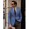 COOFANDY Men Casual Blazer Wrinkle Free Sports Coat One Button Suit Jacket(Blue)