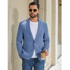 COOFANDY Men Casual Blazer Wrinkle Free Sports Coat One Button Suit Jacket(Blue)