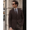 COOFANDY Men Casual Blazer Wrinkle Free Sports Coat One Button Suit Jacket(Brown)