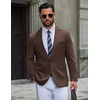 COOFANDY Men Casual Blazer Wrinkle Free Sports Coat One Button Suit Jacket(Brown)