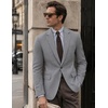 COOFANDY Men Casual Blazer Wrinkle Free Sports Coat One Button Suit Jacket(Grey)