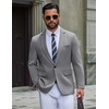 COOFANDY Men Casual Blazer Wrinkle Free Sports Coat One Button Suit Jacket(Grey)