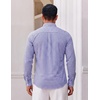 COOFANDY Men Dress Shirts Long Sleeve Button Down Shirts Cotton Plaid Shirt(Blue Purple Plaid)