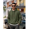 COOFANDY Men Hoodies Sweatshirt Casual Long Sleeve Drawstring Hood Pullover(Army Green)
