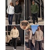 COOFANDY Men Hoodies Sweatshirt Casual Long Sleeve Drawstring Hood Pullover(Denim Blue)