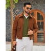 COOFANDY Men Quarter Zip Pullover Sweatshirts Long Sleeve Mock Neck Sweater(Army Green)
