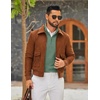 COOFANDY Men Quarter Zip Pullover Sweatshirts Long Sleeve Mock Neck Sweater(Dark Green)