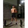 COOFANDY Mens Athletic Shorts 7″ Quick Dry Stretch Gym Workout Shorts(01-black/Grey)