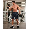 COOFANDY Mens Athletic Shorts 7″ Quick Dry Stretch Gym Workout Shorts(Camo Black/Black)