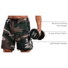 COOFANDY Mens Athletic Shorts 7″ Quick Dry Stretch Gym Workout Shorts(Camo Black/Camo Army Grey)