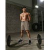 COOFANDY Mens Athletic Shorts 7″ Quick Dry Stretch Gym Workout Shorts(Khaki/Peacock Blue)