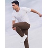 COOFANDY Men’s Casual Cotton Pant Knit Elastic Waist Yoga Pant with Pocket(Brown)