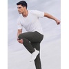 COOFANDY Men’s Casual Cotton Pant Knit Elastic Waist Yoga Pant with Pocket(Dark Grey)