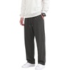 COOFANDY Men’s Casual Cotton Pant Knit Elastic Waist Yoga Pant with Pocket(Dark Grey)
