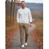 COOFANDY Men’s Casual Cotton Pant Knit Elastic Waist Yoga Pant with Pocket(Khaki)