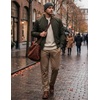 COOFANDY Men’s Casual Cotton Pant Knit Elastic Waist Yoga Pant with Pocket(Khaki)