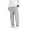 COOFANDY Men’s Casual Cotton Pant Knit Elastic Waist Yoga Pant with Pocket(Light Grey)