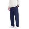 COOFANDY Men’s Casual Cotton Pant Knit Elastic Waist Yoga Pant with Pocket(Navy Blue)