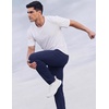 COOFANDY Men’s Casual Cotton Pant Knit Elastic Waist Yoga Pant with Pocket(Navy Blue)