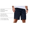 COOFANDY Mens Casual Shorts Cotton Elastic Waist Drawstring Summer Shorts(Dark Navy Blue)
