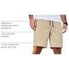 COOFANDY Mens Casual Shorts Cotton Elastic Waist Drawstring Summer Shorts(Khaki)