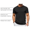 COOFANDY Men’s Casual T-Shirts Short Sleeve Crewneck Pullover Knit Tee(Black)