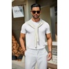 COOFANDY Men’s Casual T-Shirts Short Sleeve Crewneck Pullover Knit Tee(White)