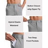 COOFANDY Mens Golf Pants 30″/32″/34″ Stretch Work Dress Pant with 4 Pockets(Light Gray)