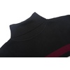COOFANDY Mens Ribbed Slim Fit Knitted Pullover Casual Turtleneck Sweater(Black White Red Striped)