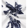 COOFANDY Mens Short Sleeve Cotton Button Down Shirts Linen Beach Shirts(Palm Leaf Print-navy)