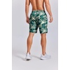 COOFANDY Mens Swim Trunks 7 inch Bathing Suit with Mesh Liner Swim Shorts(Blue Green Coconut Tree)