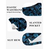 COOFANDY Mens Swim Trunks 7 inch Bathing Suit with Mesh Liner Swim Shorts(Blue Leaves on Black)