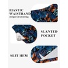 COOFANDY Mens Swim Trunks 7 inch Bathing Suit with Mesh Liner Swim Shorts(Blue Orange Leaves on Black)