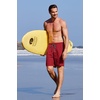 COOFANDY Mens Swim Trunks 7 inch Bathing Suit with Mesh Liner Swim Shorts(Dark Red)